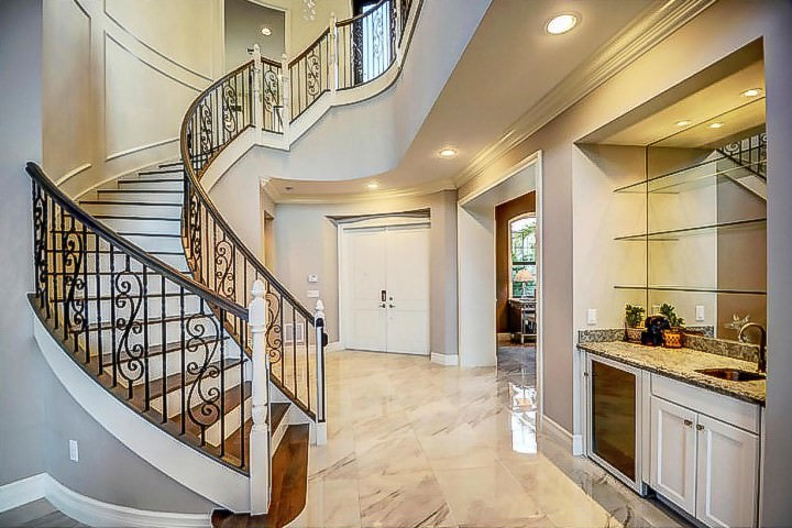 airy hall way builder home