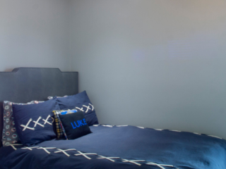 boys room football painted ceiling