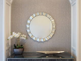 close up hall way nook design