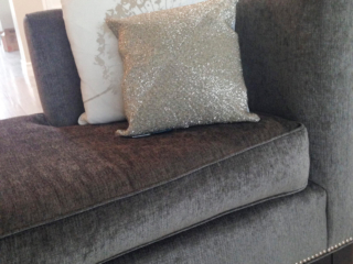 close up of couch and pillows