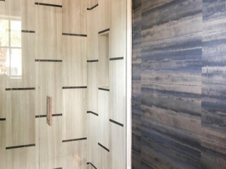 close up of custom tiling work