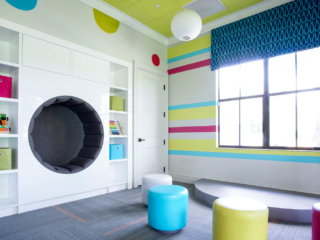 commercial kids room custom cabinetry