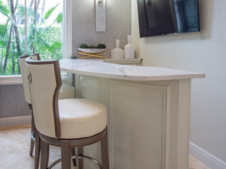 custom bar cabinetry with tv
