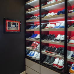 custom cabinetry shoe display