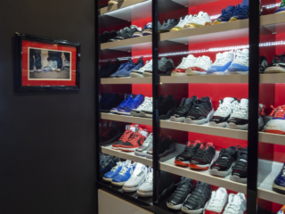 custom cabinetry shoe display