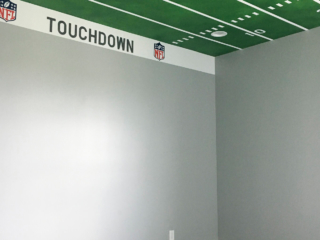 custom ceiling painting football field