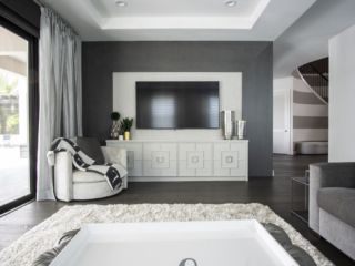 custom living room cabinetry