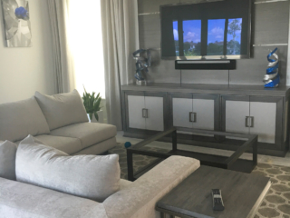 custom media console wall unit