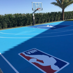 custom painted nba basketball court