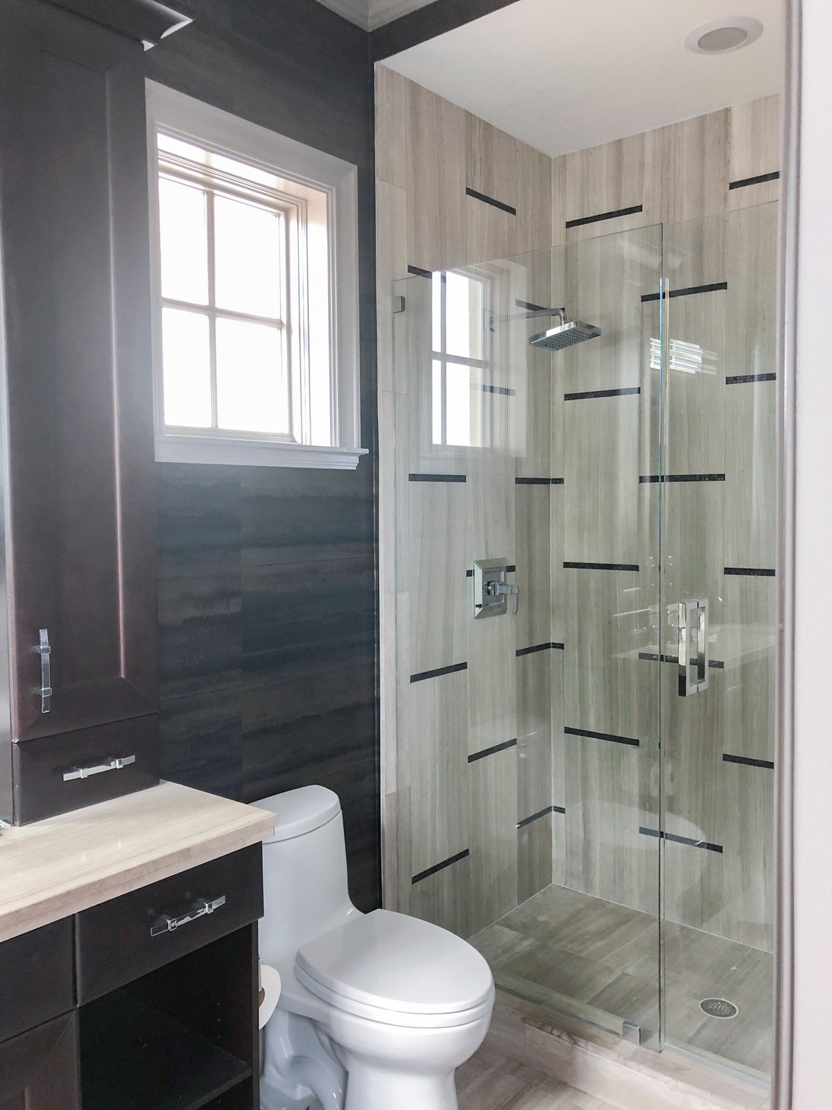 custom tile shower bathroom design