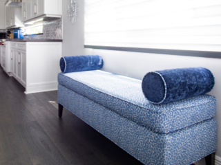 custom upholstered window seat