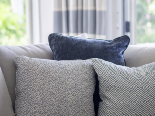 custom upholstry pillows and drapes