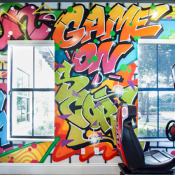 graffiti walls teens game room