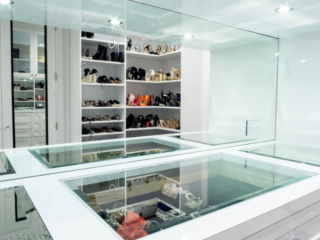 high end closet jewelry display