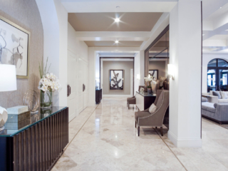 high end commercial hall way design