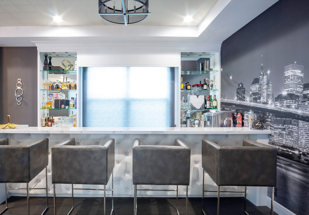 luxury bar custom cabinetry