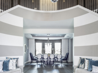 new construction high end entry interior design