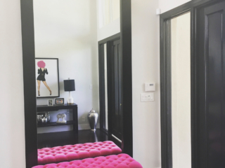 pop of pink foyer design