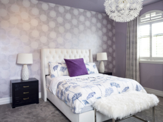 purple dandelion girls bedroom