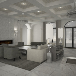 render of living space commercial