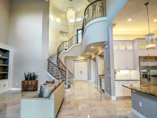 spec home with custom cabinetry