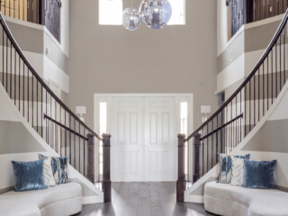 striped walls bold statement entry way