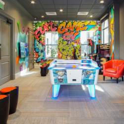 teens space with colorful graffiti
