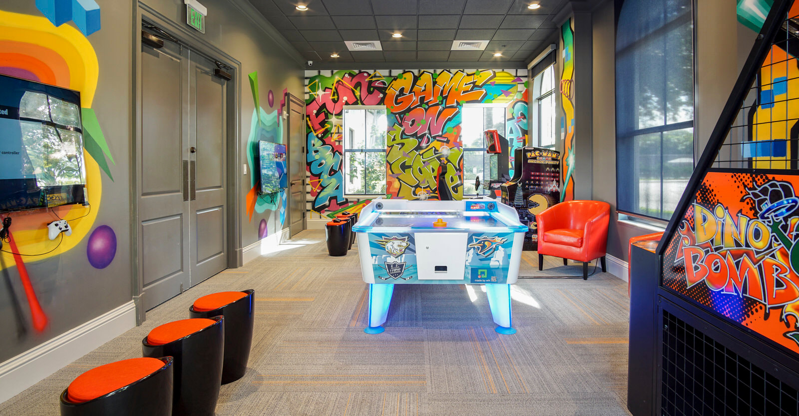 teens space with colorful graffiti