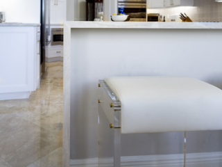 waterfall edge counter in kitchen