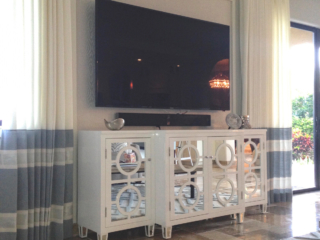 white media console